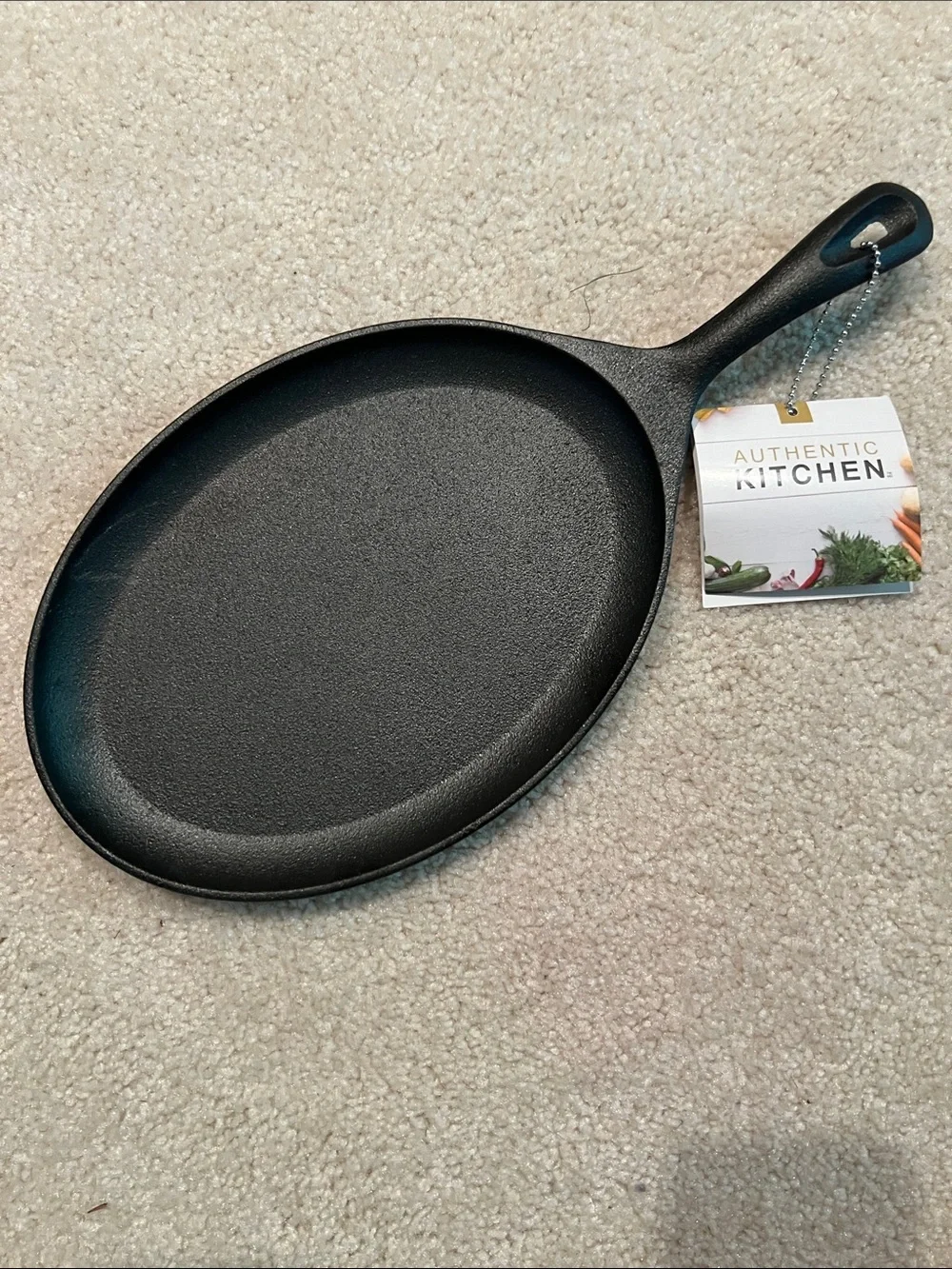 Black Cast Iron Fajita Pan- NWT